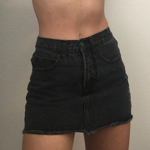 Black Jean Skirt